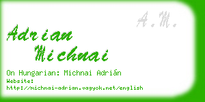 adrian michnai business card