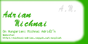 adrian michnai business card